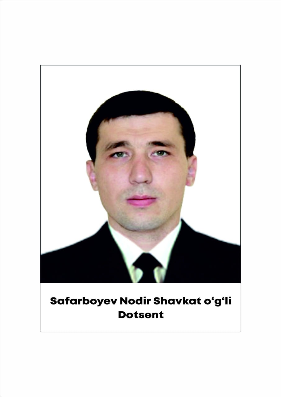 Urgench State University-Safarboyev Nodirbek Shavkat o'g'li